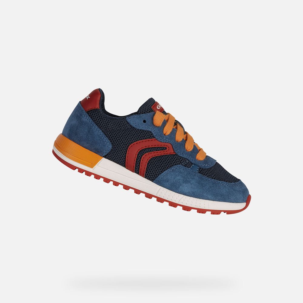 Geox Erkek Çocuk Spor Ayakkabı Lacivert/Kırmızı - Alben - IZN-316948